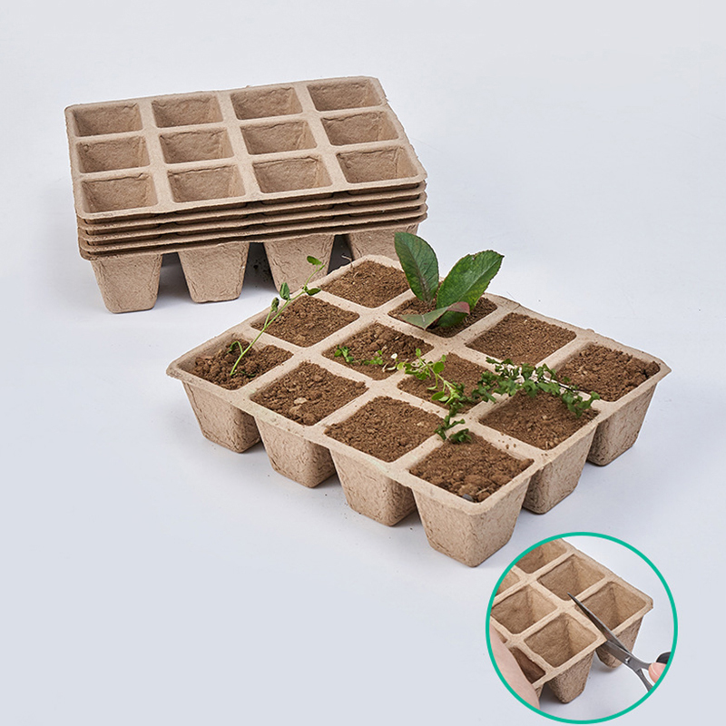 Hydroponic Nft Channel - 5Pcs 12-Hole Plant Nursery Tray Pulp
