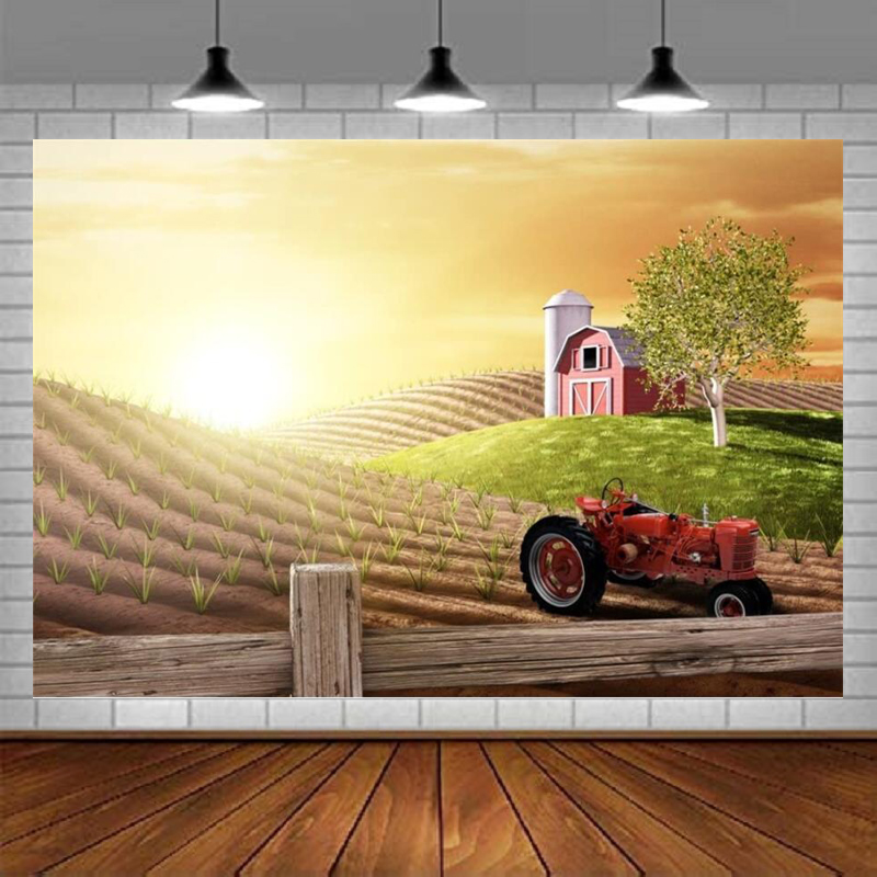 Morning Busy Farm Photography  - Agriculture Farming Background 评论和价格
