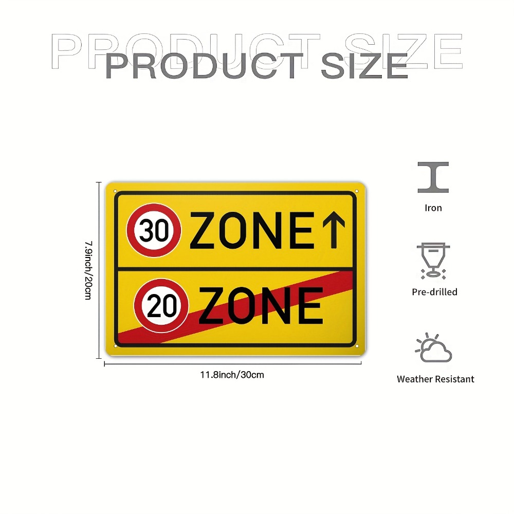 Tin Sign - 30 20 Speed Limit Z - Farming Zone 评论和价格