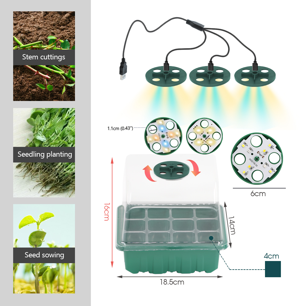 LED Nursery Pots with Grow Lig - Seed Planter 评论和价格