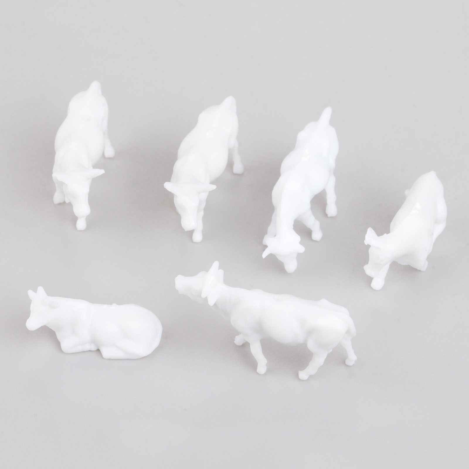 100pcs White Model Cows Scale  - Farming Agriculture Model 评论和价格