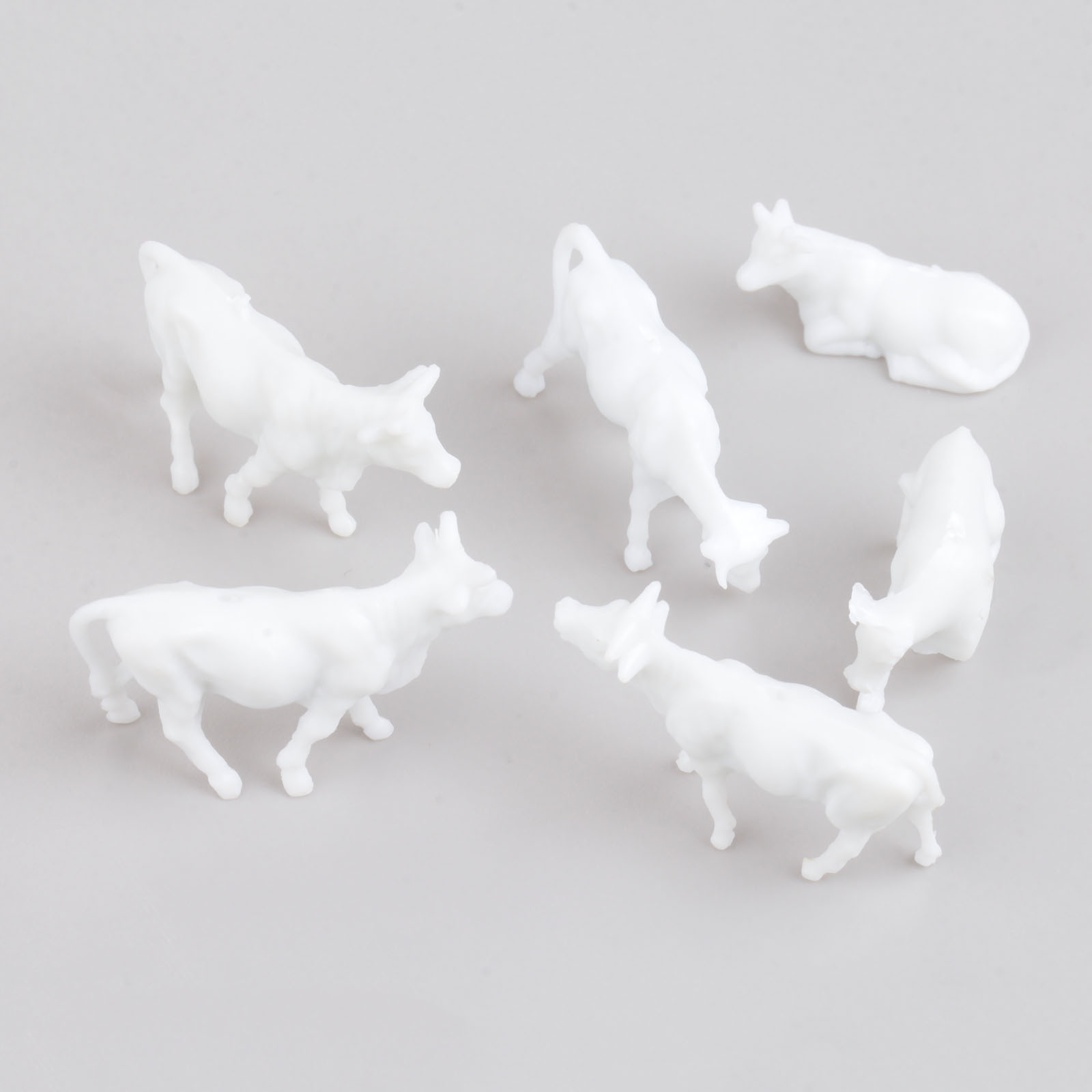 100pcs White Model Cows Scale  - Farming Agriculture Model 评论和价格
